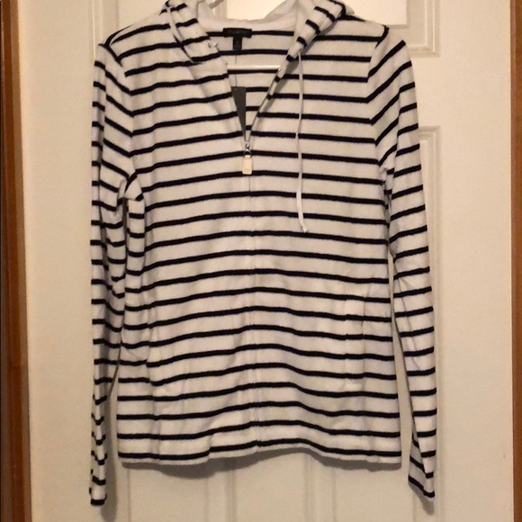 Talbots Terry Cloth Zip Up Hoodie - Picture 1 of 3
